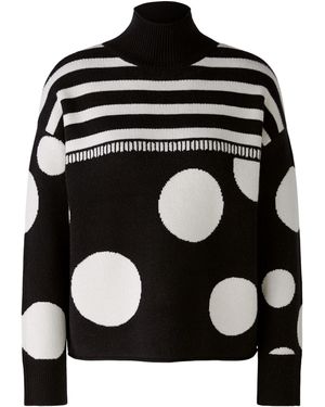Ouí Rollkragenpullover Pullover Viskosemischung - Schwarz