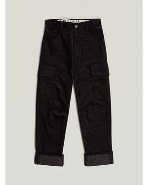 G-Star Wirkhose Cargo Pants Cord 3D Boyfriend - Schwarz