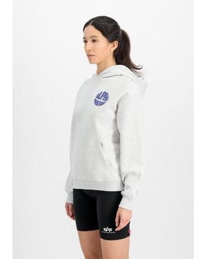 Alpha Industries Hoodie Logo Hoodie Backprint W - Weiß