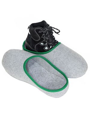 Pantoffelmann Handwerkerpantoffel Überpantoffel Arbeitsschuhe Filz Überschuhe Pantoffel - Grün