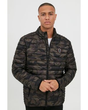 INDICODE IDDavith Steppjacke mit kurzem Stehkragen - Schwarz