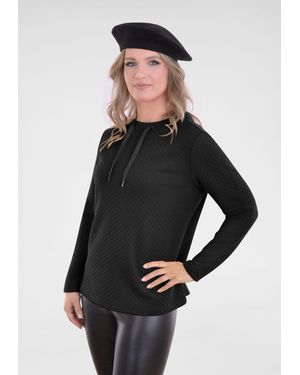 NAVIGAZIONE Sweatshirt (1-tlg) mit Struktur - Schwarz