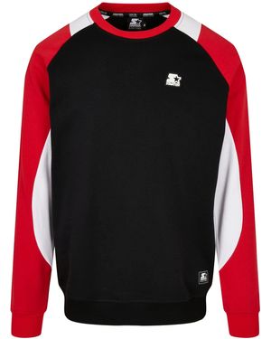Starter Black Label Rundhalspullover Black Label Starter Laser Crew (1-tlg) - Rot
