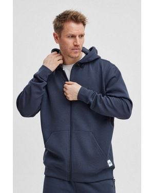 North Bend Sweatjacke Nbtaro Sportliche Kapuzenjacke Mit Kängurutasche - Blau