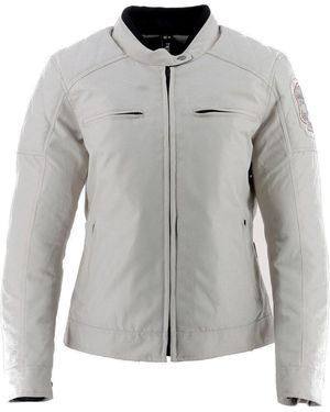 Helstons Motorradjacke Widow Motorrad Textiljacke (wasserdicht) Rückenprotektor enthalten - Grau