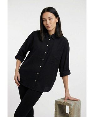 Vila Langarmbluse Viprisilla L/S Loose Shirt - Schwarz