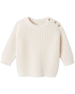 VERTBAUDET Pullunder Baby Strickpullover - Weiß