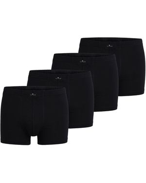 Tom Tailor Boxershorts Pants schwarz uni 4er Pack (4-St)