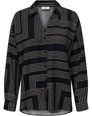 Only & Sons Lässige Hemdbluse mit Kragen für modische Outfits - Schwarz