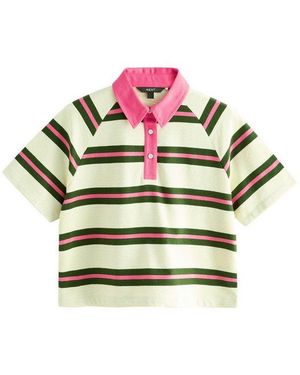 Next Rugbyshirt Kurzärmeliges Rugby-Polo-Top Mit Kragen (1-Tlg) - Grün
