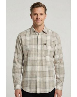 Camel Active Langarmhemd Mit Karo-Muster - Natur