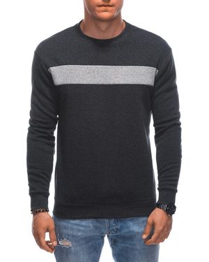 Edoti Klassisches Sweatshirt für Männer - Schwarz