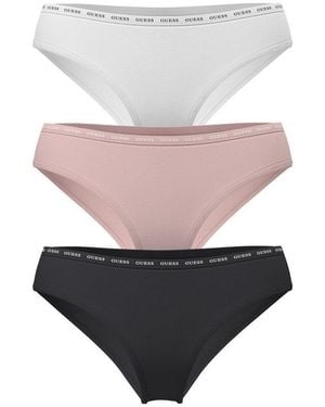 Guess Slip 3 Pack Basic Brief (Packung, 3-St) Aus Baumwollmix, Logobund - Mehrfarbig