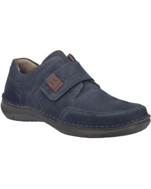 Josef Seibel New Anvers 83 Klettschuh Slipper, Komfortschuh in extraweiter Form - Blau