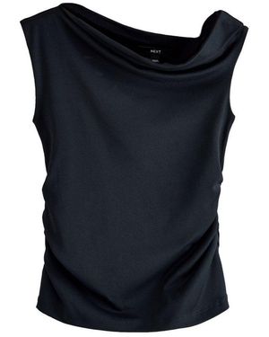 Next One-Shoulder-Top Ärmelloses Oberteil Mit Asymmetrischer Schulter (1-Tlg) - Blau