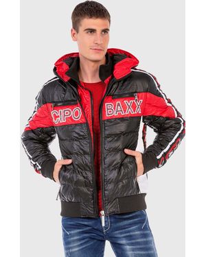 Cipo & Baxx Steppjacke Jacke mit modischer Steppung - Rot