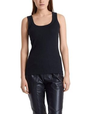 Marc Cain Tanktop "Collection Essential" Premium Damenmode Tanktop Aus Feinripp - Blau