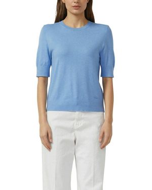 S.oliver Strickpullover Halbarm-Strick Mit Viskose - Blau