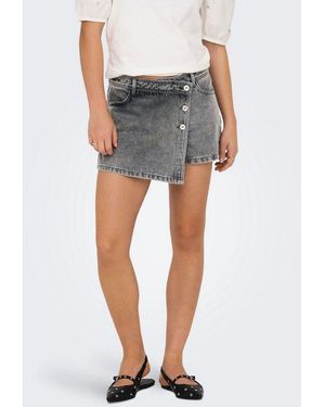 ONLY Jeansshorts Onllesly Reg Lb Dnm Skort Bj Noos Baumwolle, Regular Waist, Hosenrock - Blau