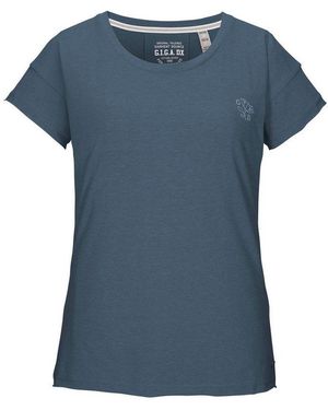 G.i.g.a. Dx T-Shirt Gs 39 Wmn Tshrt Weiches Stretch-T-Shirt, Carbon Finish, Floraler Print - Blau