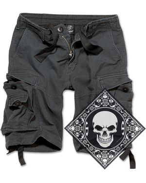 BRANDIT Cargoshorts Cargo Shorts Robuste kurze Hose schwere Qualität - Schwarz
