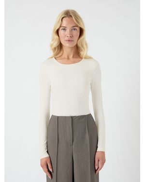 Y.A.S Y.A. Langarmbody YASRUBY LS BODY S. - Weiß