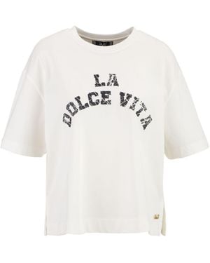 19V69 Italia by Versace T-Shirt PETONIA MARINA - Weiß