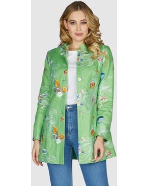 White Label Longblazer aus Leinen - Grün