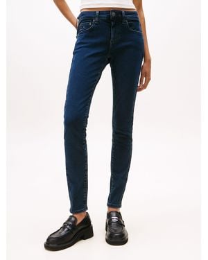 Tommy Hilfiger Tommy -fit-Jeans Sophie Low Waist Skinny mit Logo-Badge, in Knöchellänge - Blau