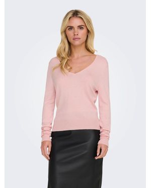 ONLY Strickpullover ONLVENICE (1-tlg) Plain/ohne Details - Pink