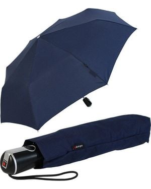 Knirps Taschenregenschirm Large Duomatic Mit Auf-Zu-Automatik, Der Große, Stabile Begleiter - Blau
