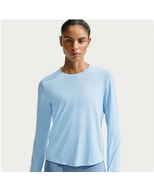 Nike Funktionsshirt One Classic Dri-Fit Long-Sleeve Top Mit Rundhalsausschnitt, Schweißableitend - Blau