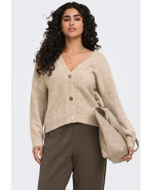 Only Carmakoma Strickjacke Carzoey L/S Cardigan Knt Noos - Natur