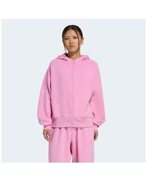 adidas Kapuzensweatshirt Soft Lux, Reissverschluss - Schwarz