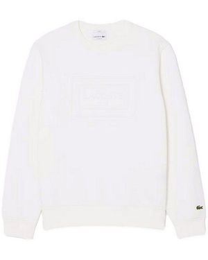 Lacoste Sweatshirt Sweatshirt Pullover (1-Tlg) - Weiß