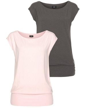 H.i.s. T-Shirt Aus Viskose (2Er-Pack) Kurzarm, Im Sportlichen Stil, Ideal Für Die Freizeit, Im 2Er-Pack - Grau