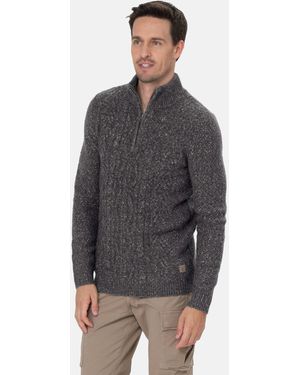 Key Largo Rundhalspullover MST DIGNITY troyer - Schwarz