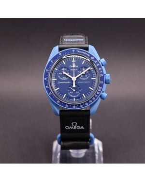 Swatch Chronograph Moon Mission to Neptune Bioceramic SO33N100, (1-tlg) - Blau