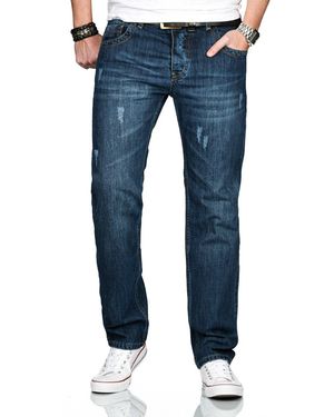 Alessandro Salvarini Straight-Jeans ASCarlo mit geradem Bein - Blau