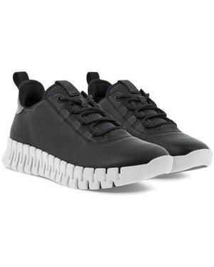 Ecco Gruuv Lea (Weiches Nappaleder) Damen Sneaker - Schwarz