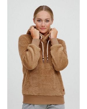 Oxmo Hoodie Oxanniken Fleecepullover Mit Kapuze - Braun