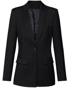 Greiff Longblazer Modern With 37.5 Damen Langblazer Regular-Fit - Schwarz