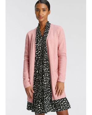 Tamaris Strickjacke mit Taschen - Pink
