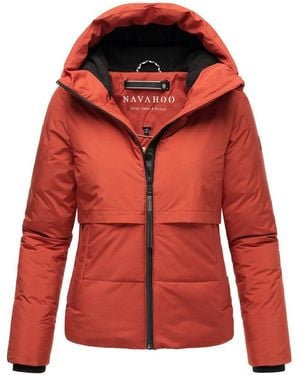 Navahoo Steppjacke Liebesküken Xiv Modische Damen Winterjacke Mit Fleece-Innenfutter - Rot