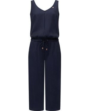 Ragwear Jumpsuit Suky Schicker, Langer Damen Overall Mit Tunnelzug - Blau