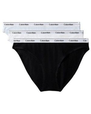 Calvin Klein Bikinislip Bikini 3Pk (Packung, 3Er-Pack) Körpernahe Passform Mit Elastischem Bund - Schwarz