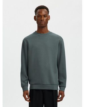 SELECTED Sweatshirt Slhemanuel Soft Crew Neck Sweat Noos - Grün