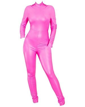 Koucla Overall Jumpsuit Einteiler, Wetlook Clubwear Party - Pink