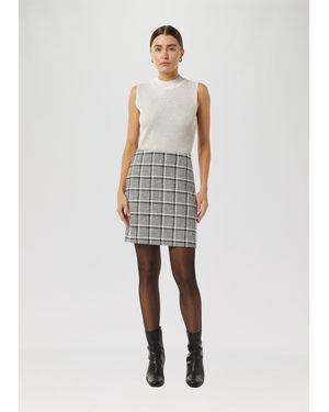 Comma, Pullunder Elastischer Strickpullunder mit Stehkragen - Weiß