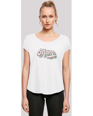 F4NT4STIC Shirt Mothers Day Tribute with Playful Mom Lettering in Rainbow Design Premium Qualität - Weiß
